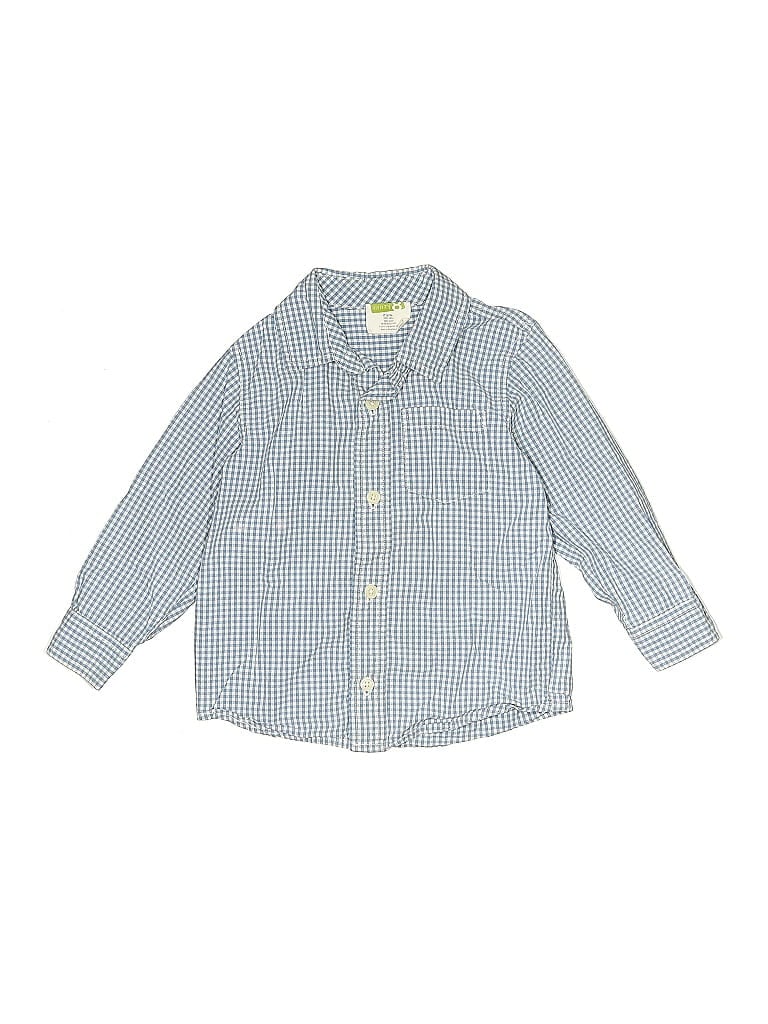 Pre-owned Crazy 8 Kids' Long Sleeve Button Down Shirt In Blue