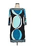 Donna Morgan Graphic Teal Casual Dress Size 14 - photo 1