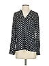 Unbranded 100% Polyester Polka Dots Blue Long Sleeve Blouse Size S - photo 1