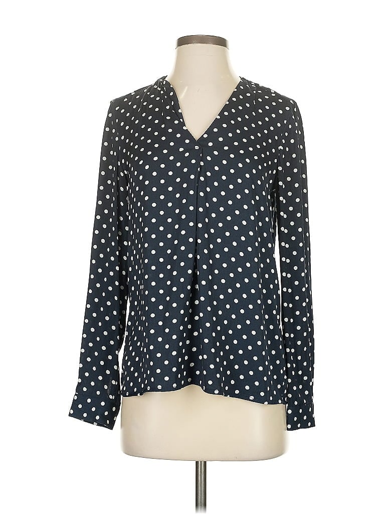 Pre-owned Unbranded Long Sleeve Blouse In Blue