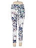 Apana Floral White Blue Active Pants Size L - photo 1