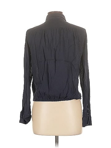 Theory Long Sleeve Silk Top (view 2)