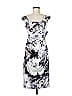 London Times Print Gray Cocktail Dress Size 6 - photo 1