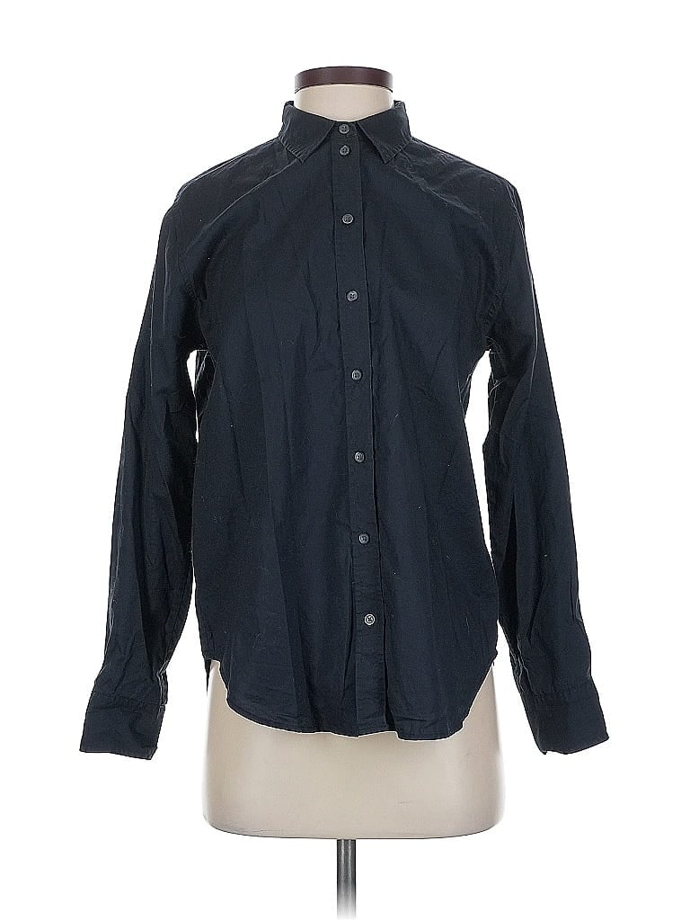 Pre-owned Everlane Long Sleeve Button Down Shirt In Black