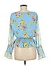 WAYF 100% Recycled Polyester Blue Long Sleeve Blouse Size M - photo 2