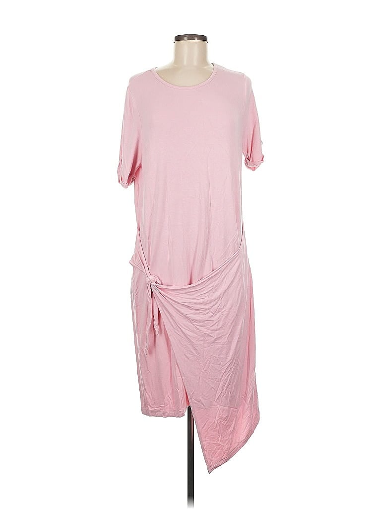Isaac Mizrahi LIVE! Solid Pink Casual Dress Size M - photo 1