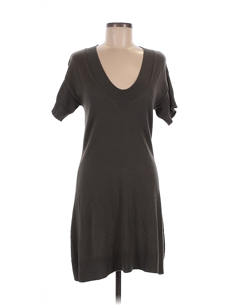 United Colors Of Benetton Solid Gray Green Casual Dress Size EU (IT) 44 / US 8 - photo 1
