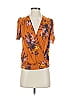 Tiny 100% Rayon Orange Short Sleeve Blouse Size S - photo 1