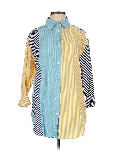 Solid & Striped 3/4 Sleeve Button-Down Shirt (view 1)