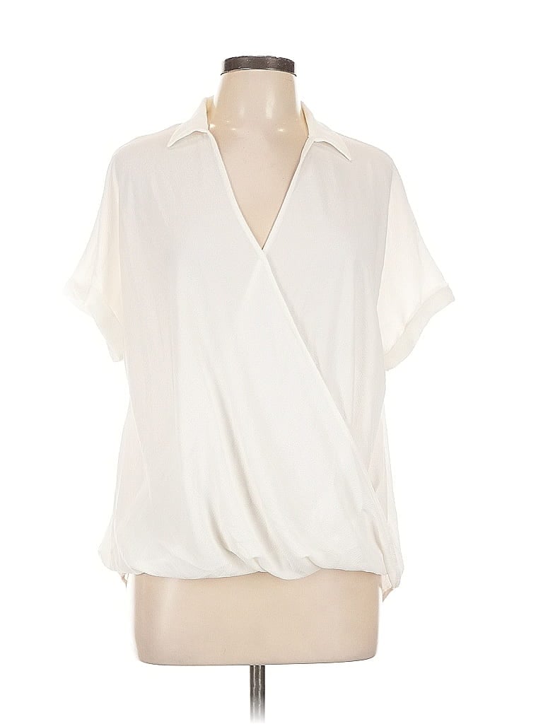 ASSORTED BRANDS Pre-owned Short Sleeve Blouse In White