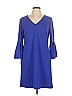 Donna Morgan Solid Blue Casual Dress Size 10 - photo 1