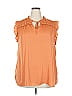 Joie 100% Polyester Orange Sleeveless Blouse Size 2X - photo 1