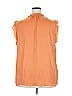 Joie 100% Polyester Orange Sleeveless Blouse Size 2X - photo 2