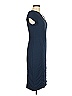 Black Halo Solid Blue Casual Dress Size 6 - photo 4