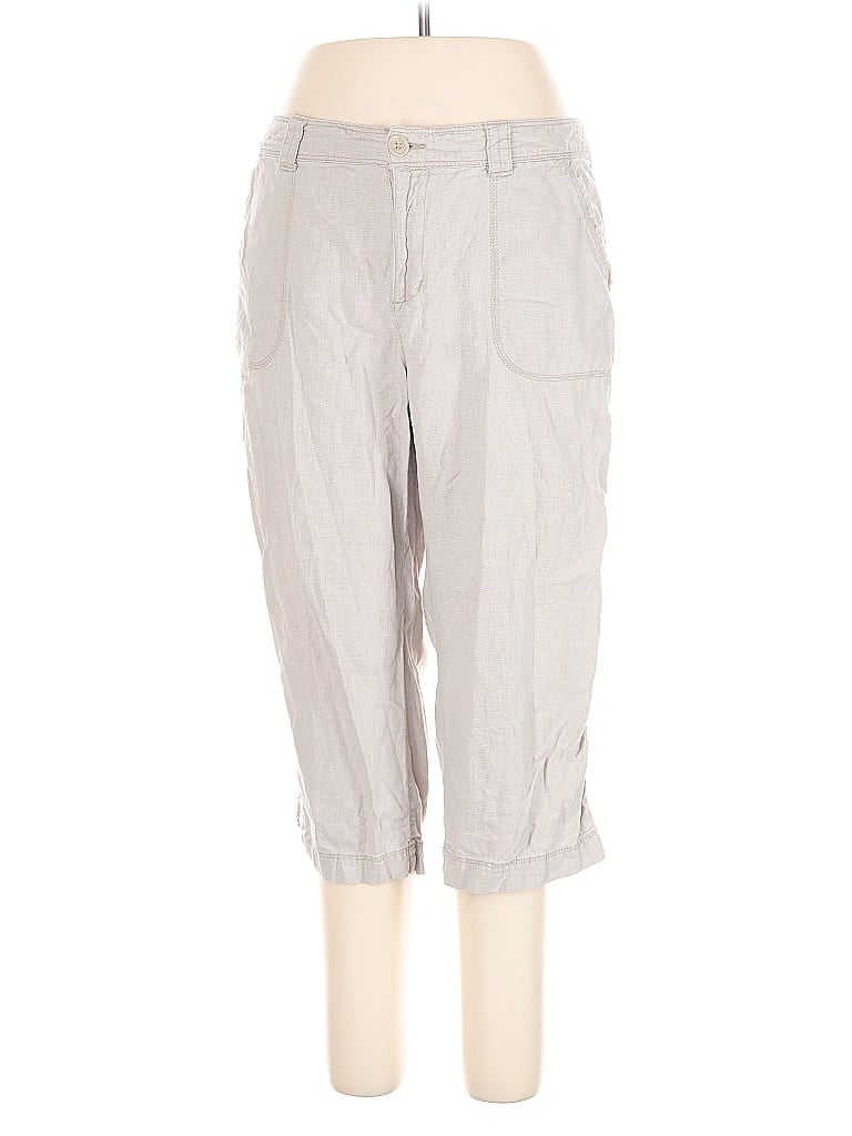 Pre-owned St. John's Bay Linen Pants In Gray