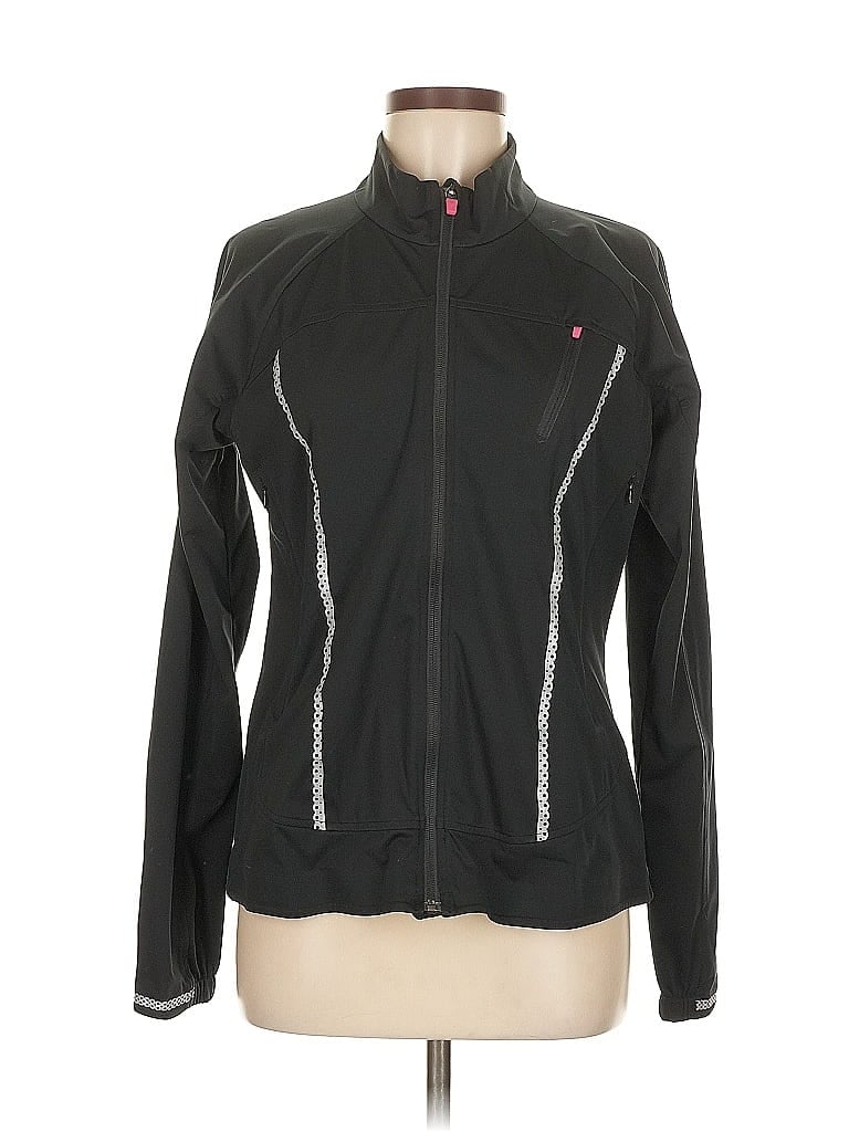 Pre-owned Athleta Track Jacket In Black