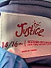 Justice 100% Polyester Blue Purple Zip Up Hoodie Size 16 - photo 3