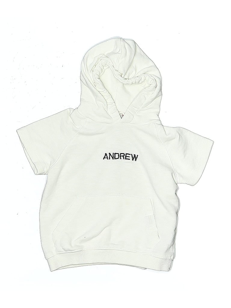 Pre-owned Zara Kids' Pullover Hoodie In White