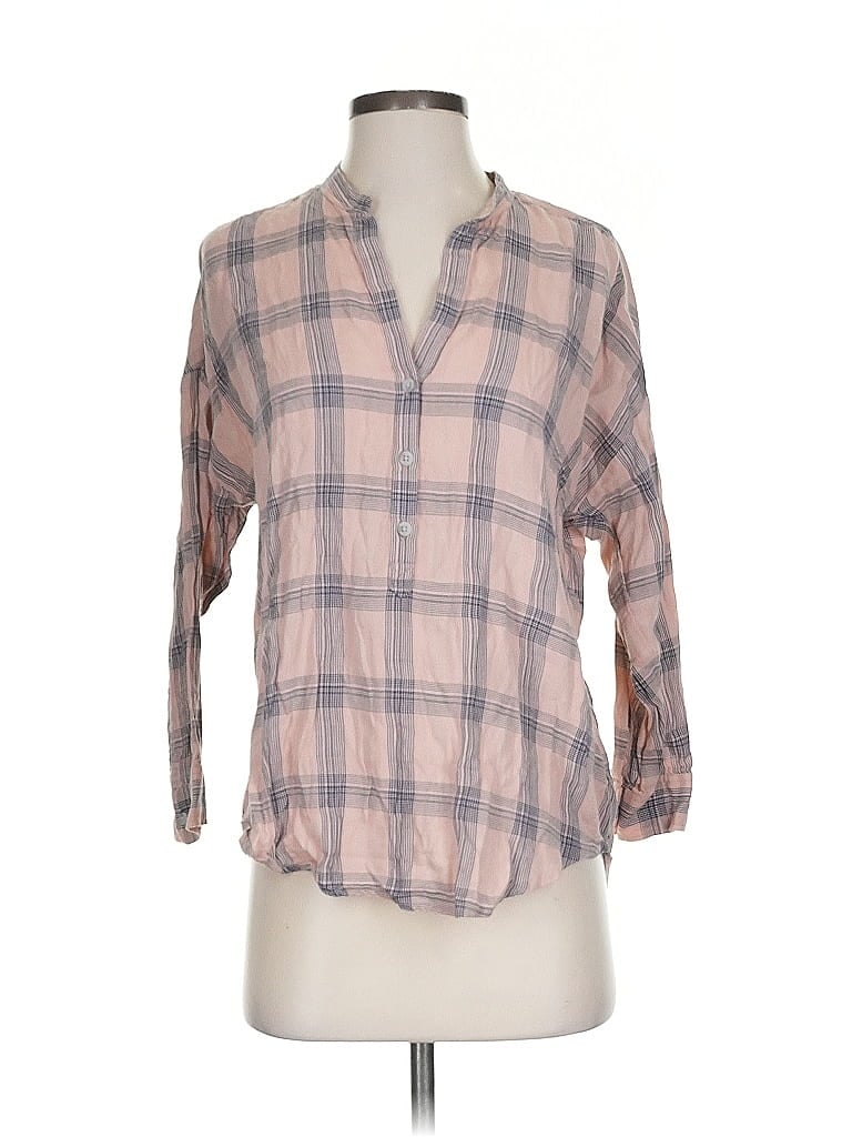 Pre-owned Lucky Brand 3/4 Sleeve Blouse In Pink