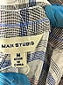 Max Studio 100% Rayon Plaid Ivory Long Sleeve Button-Down Shirt Size M - photo 7
