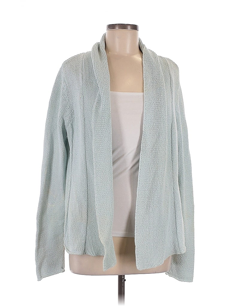 Pre-owned Eileen Fisher Cardigan Sweater In Blue