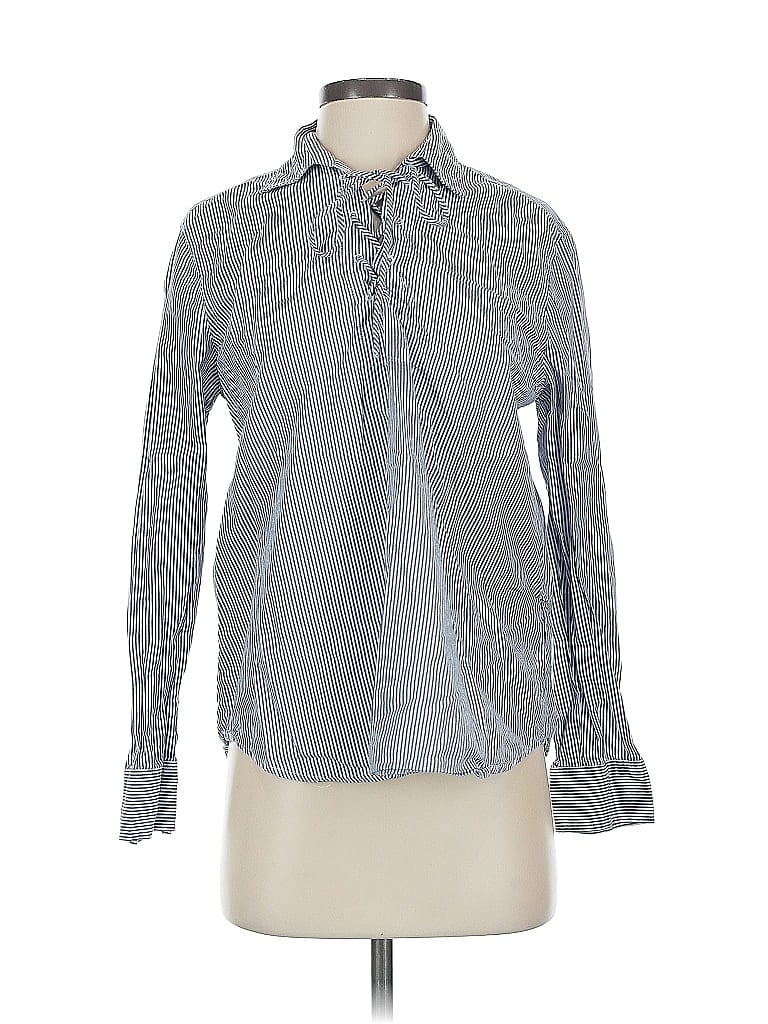Pre-owned Gap Long Sleeve Blouse In Gray