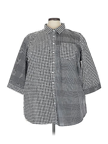 Lands' End 3/4 Sleeve Button-Down Shirt (view 1)