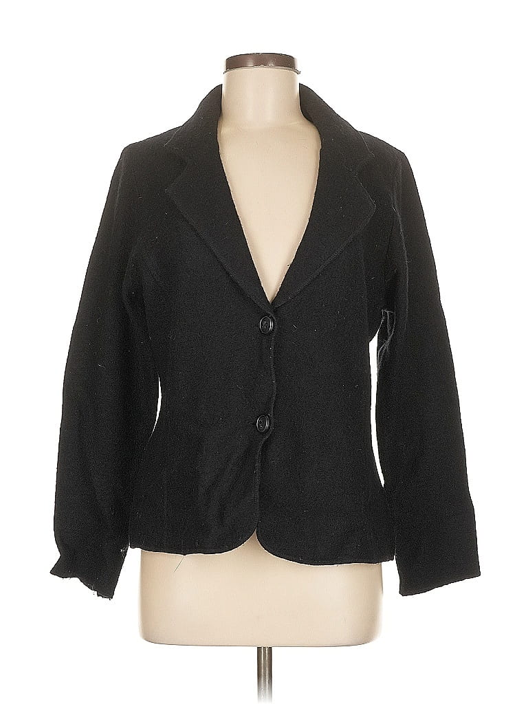 Pre-owned Jane Ashley Wool Blazer Jacket In Black
