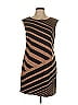 Ann Taylor LOFT Outlet Stripes Brown Casual Dress Size 10 (petite) - photo 1