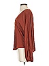 Left Coast by Dolan 100% Polyester Brown Long Sleeve Blouse Size S - photo 5