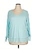 Zac & Rachel Teal 3/4 Sleeve Top Size XXL - photo 1