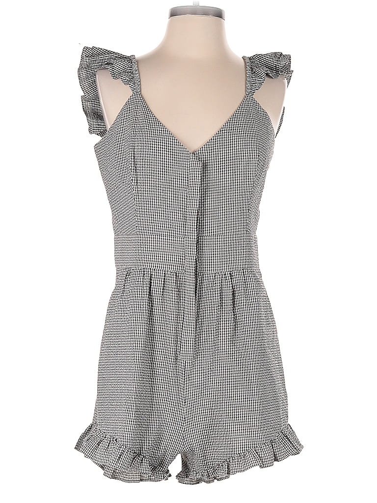 Pre-owned Loveshackfancy Romper In Gray