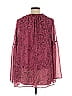 Jennifer Lopez Burgundy Long Sleeve Blouse Size M - photo 2