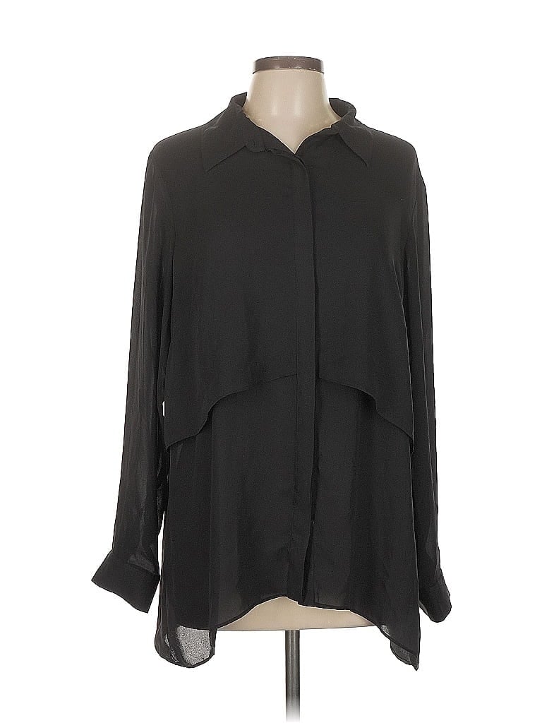 Pre-owned Joan Rivers 3/4 Sleeve Blouse In Black