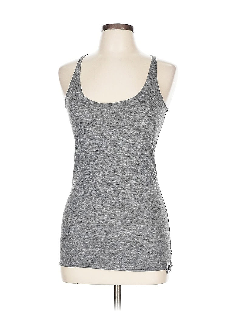 Pre-owned Assorted Brands Tank Top Gray Halter Neckline Tops