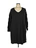 Terra & Sky Solid Black Casual Dress Size 1X - photo 1