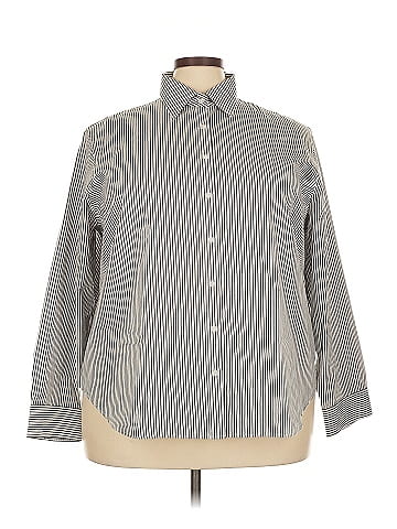 Jones New York Signature Long Sleeve Button-Down Shirt (view 1)