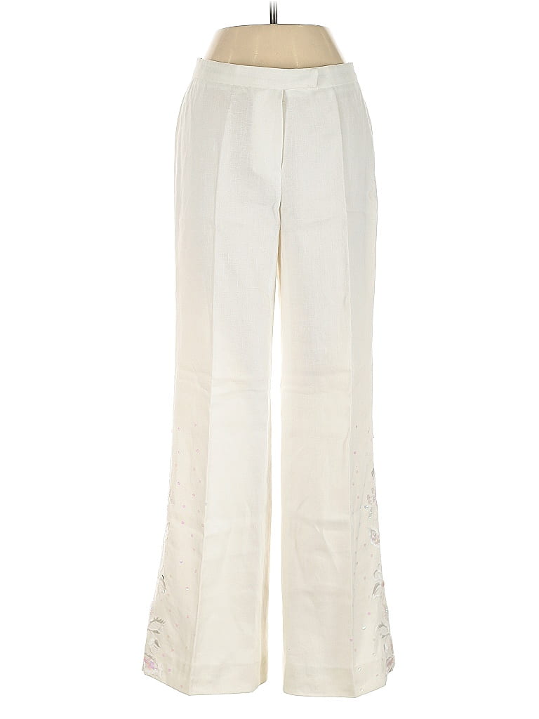 Moda International 100% Linen Ivory Linen Pants Size 0 - photo 1