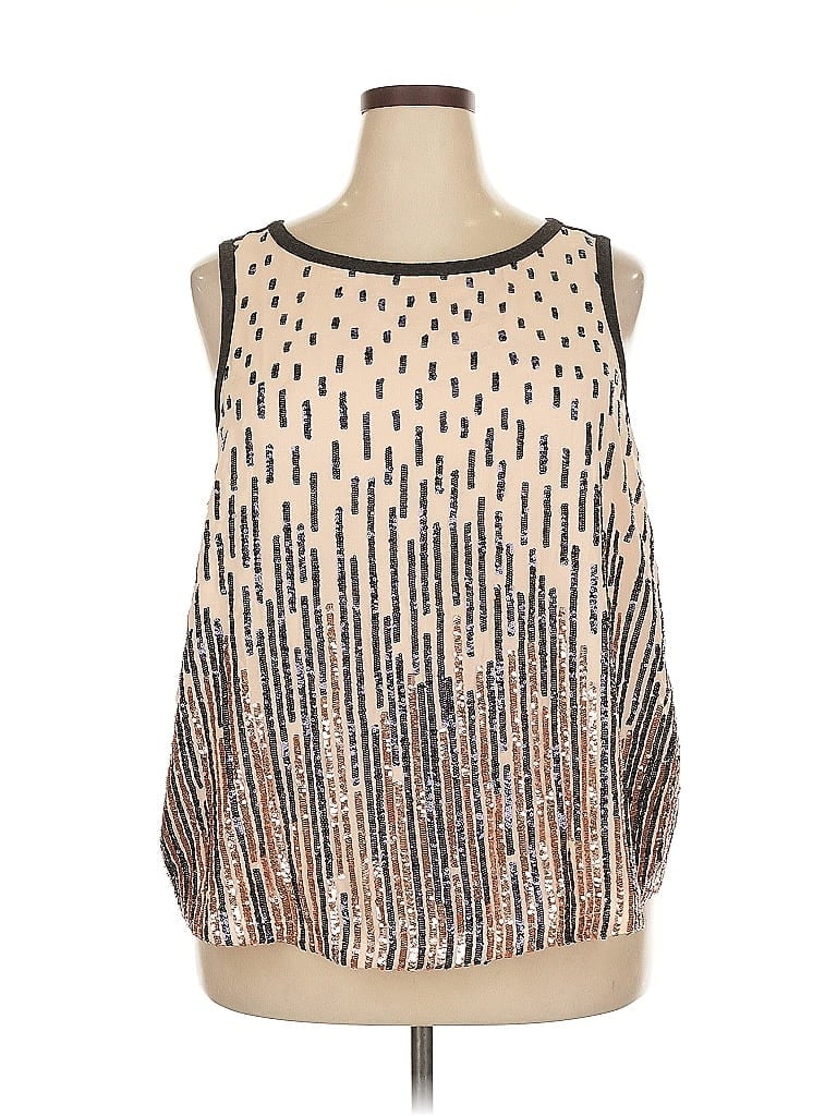 Tiny 100% Rayon Gold Sleeveless Blouse Size 2X - photo 1