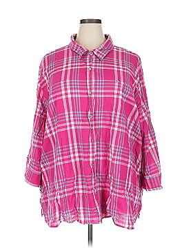 Catherines 3/4 Sleeve Button Down Shirt