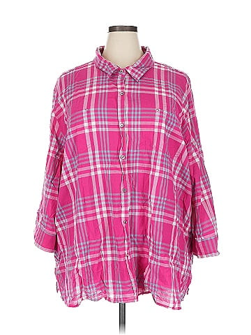Catherines 3/4 Sleeve Button-Down Shirt (view 1)