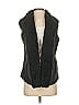 Express 100% Polyester Black Gray Faux Fur Vest Size S - photo 1