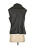 Express 100% Polyester Black Gray Faux Fur Vest Size S - photo 2
