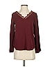 Papermoon 100% Polyester Burgundy Long Sleeve Blouse Size XS - photo 1