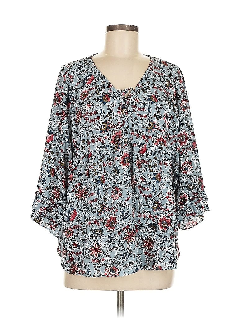 Pre-owned Sanctuary 3/4 Sleeve Blouse In Gray