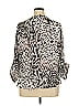 Jennifer Lopez 100% Polyester Animal Print Silver 3/4 Sleeve Blouse Size XL - photo 3