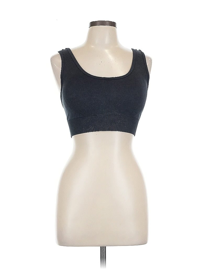 Pre-owned Mono B Tank Top Blue Strapless Neckline Tops