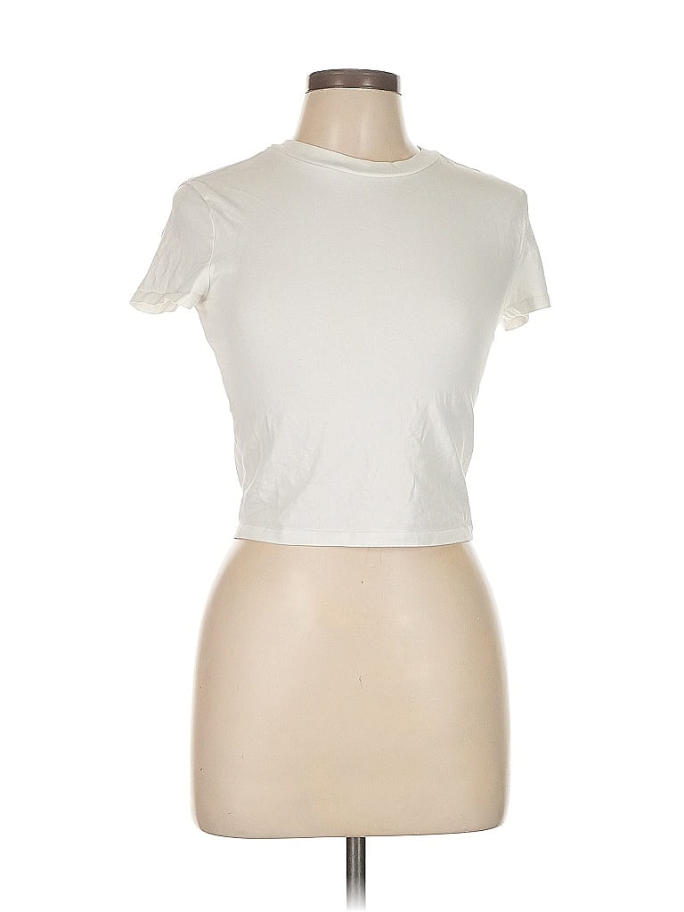 DIVIDED BY H&M Pre-owned Short Sleeve T-shirt In White