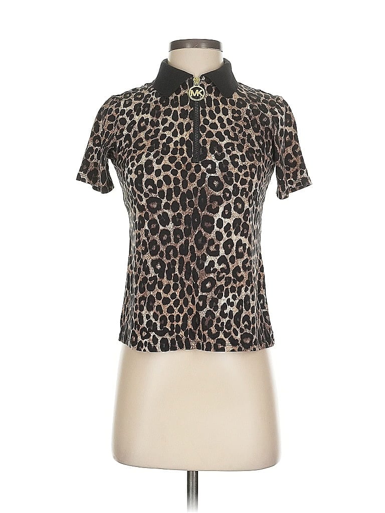 Pre-owned Michael Michael Kors Short Sleeve T-shirt In Brown