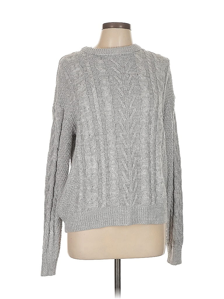 Pre-owned Pull & Bear Pullover Sweater In Gray